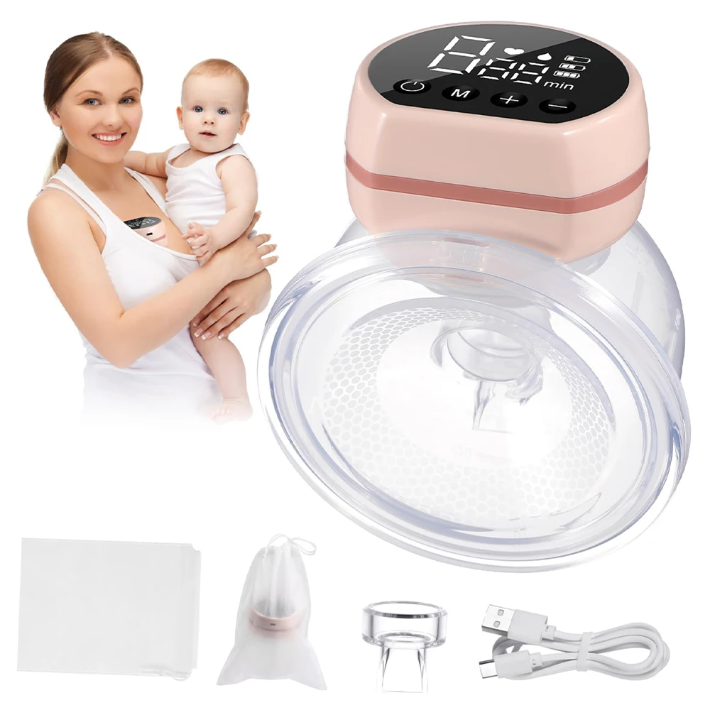 kit-bomba-de-leite-materno-eletrica-portatil-com-coletor-succao-ajustavel-para-amamentacao-lactacao