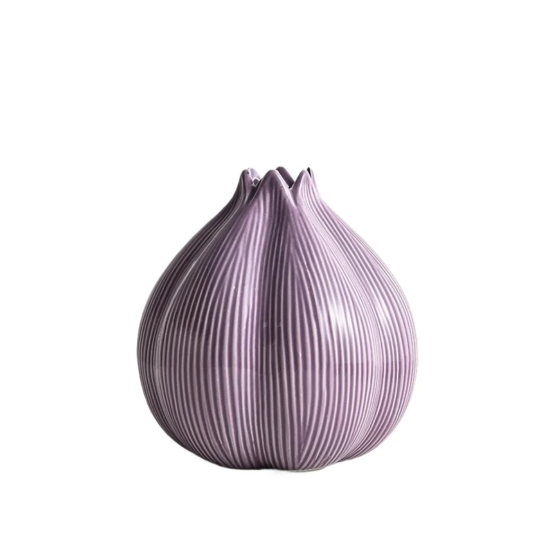 Creative Onion Vase Garlic Flower Arrangement Hydroponics New Home Decoration Small Bottle Decoration High-end Ornament