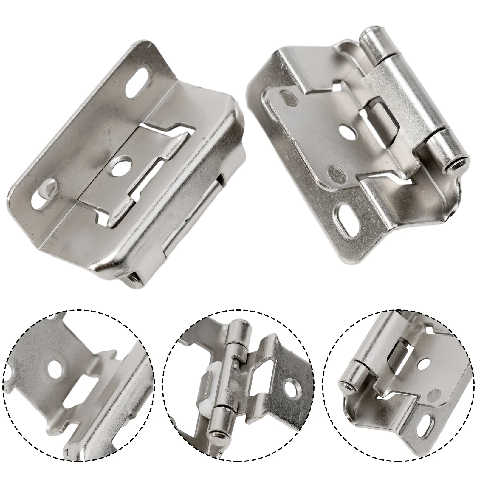 1 2inch Cabinet Hinges Partial Wrap Hinges 1 2inch Overlay Spring Mechanism Door Mount Steel Construction Quiet Close
