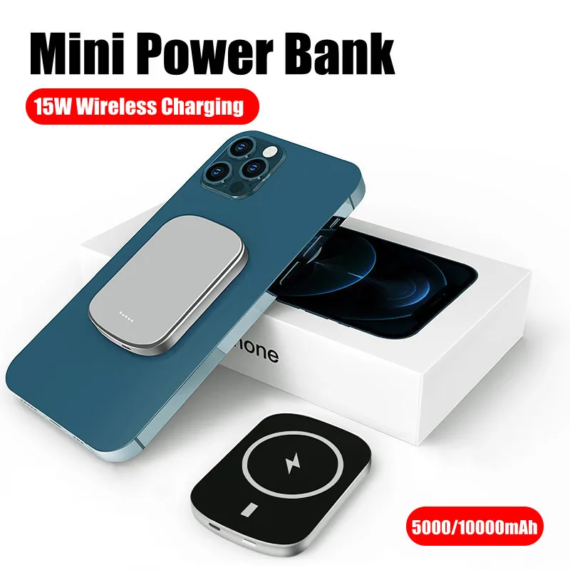 Mini Powerbank for Xiaomi Samsung iPhone External Battery Portable Wireless Charger for Magsafe Power Bank Auxiliary Battery