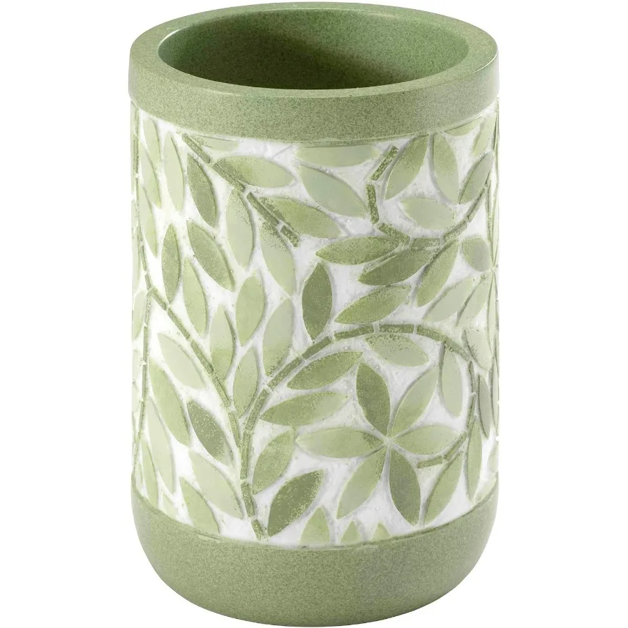 

Зеленый стакан для ванной комнаты для современного домашнего декора и ежедневного использования: стильный прочный и практичный аксессуар для хранения и организации