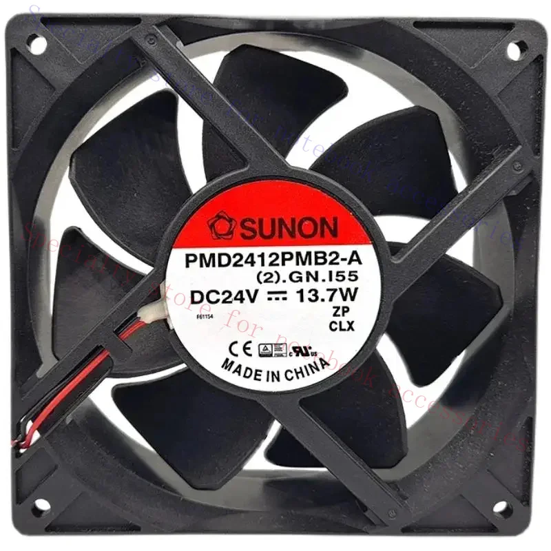 AAA+ PMD2412PMB2-A(2) GN (2).GN.I55 13.7W DC 24V 3800Rpm Air Volume Built-In Cooling Fan 12038 120*120*38MM