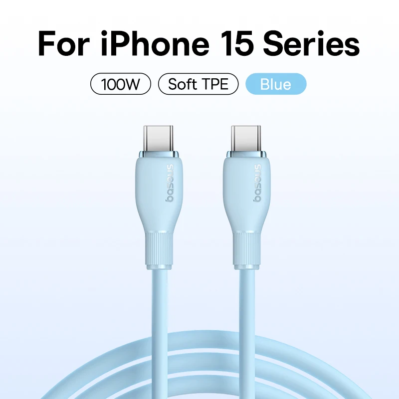 Baseus PD 100 W USB C zu USB Typ C Kabel für MacBook Schnellladung Ladegerät Kabel für iPhone 16 15 Typ-C Kabel für Xiaomi 3
