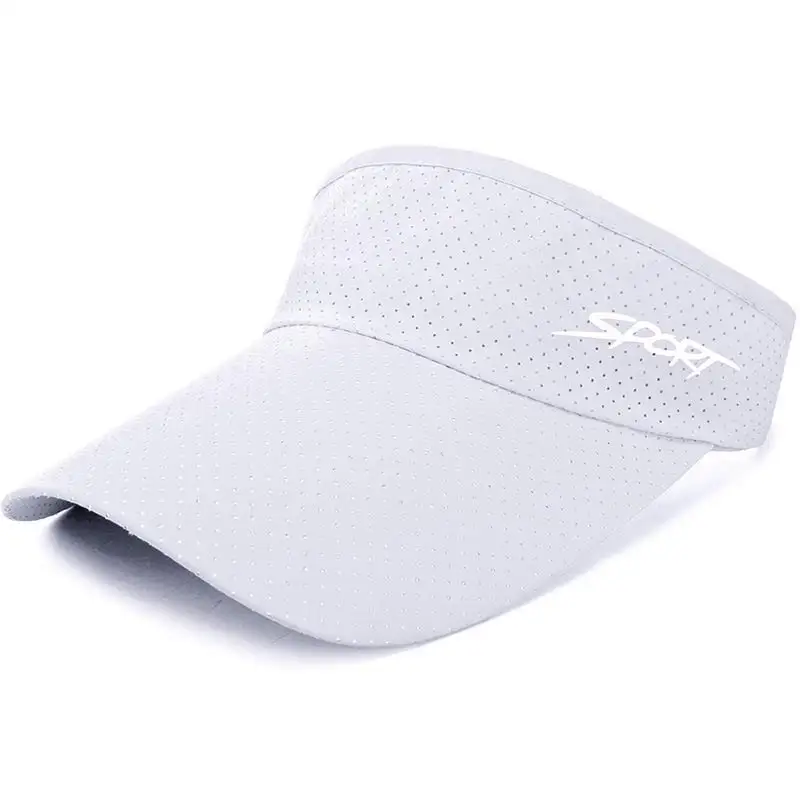 Summer Jogging Golf Sun Visor Cap for Men Women Quick Dry Breathable Eyelet Mesh Sport Running Caps Adjustable Size