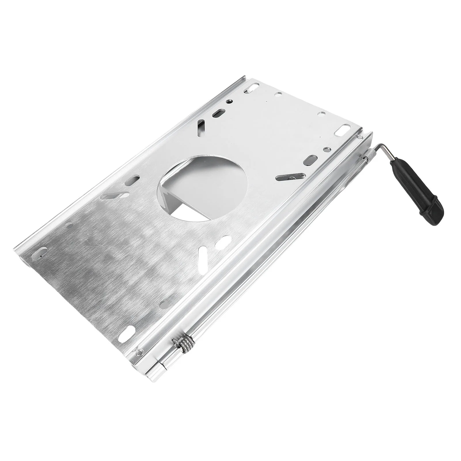 Deslizador de Asiento de Barco de Aleación de Aluminio, Deslizador de Asiento de Barco Marino con Mango para Base de Pedestal de Asiento de Barco Estándar de 5.3 x 5.3 Pulgadas