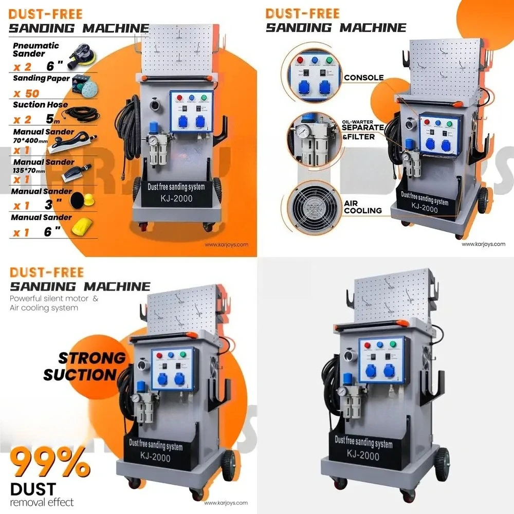 

Fast Delivery Double Station Auto Detailing Dust Free Sanding Machine for Cars Body Paint Repair Deluxe Style