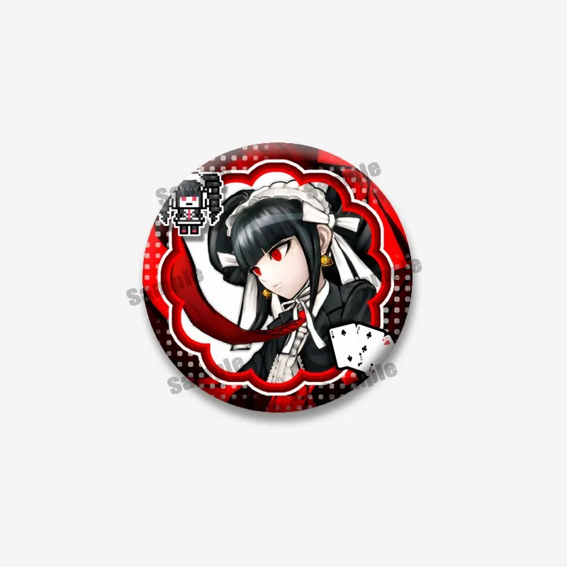Anime-Spiel Danganronpa Runde Broschen Naegi Makoto Kirigiri Kyoko Maizono Sayaka Cartoon-Abzeichen Taschen-Jeans-Anstecknadeln Schmuckgeschenk – Detail 11