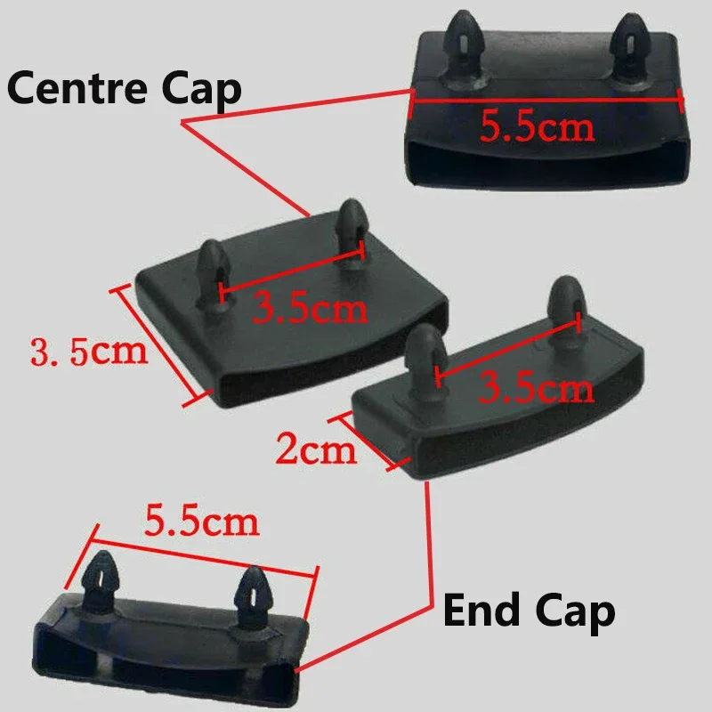 10PCS Plastic Square Replacement Sofa Bed Slat Centre End Caps Holders Inner Size 9mm X 53mm 55mm 62mm