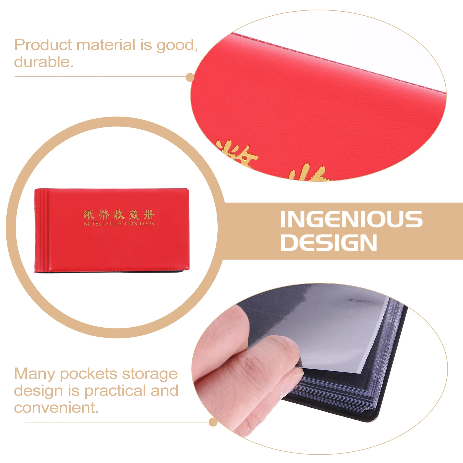 

30 Pages PVC Banknote Storage Book Dust Proof Oxidation Resistant Paper Money Collection Holder Portable for Collecting