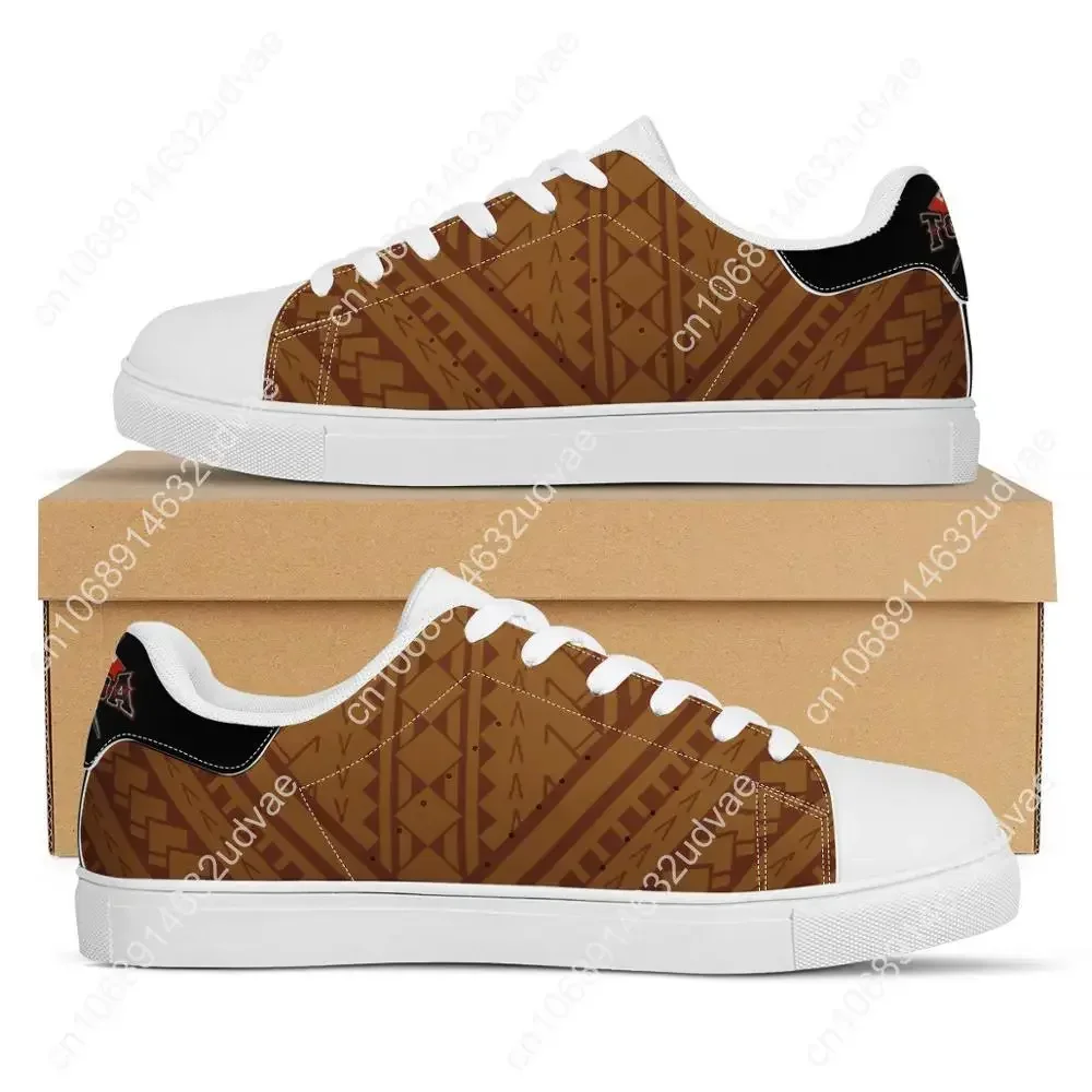 Fabrik preis polynesische Samoa Tribal Flat Sneaker Leopard gedruckt benutzer definierte Mode Walking Sportschuhe leichte Frauen Laufschuhe