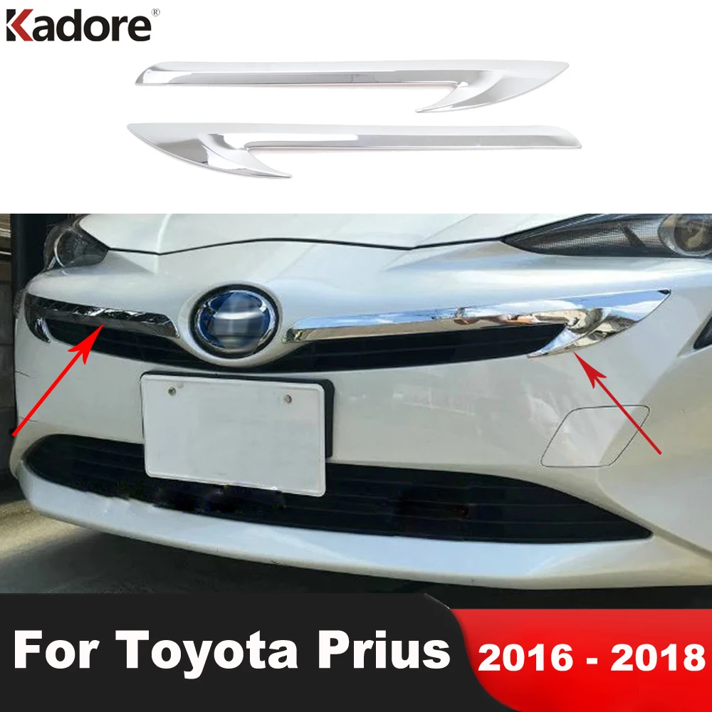 

Передняя верхняя решетка, накладка на решетку для Toyota Prius 2016 2017 2018, хромированные автомобильные гоночные грили, молдинг, декоративные накладки, аксессуары