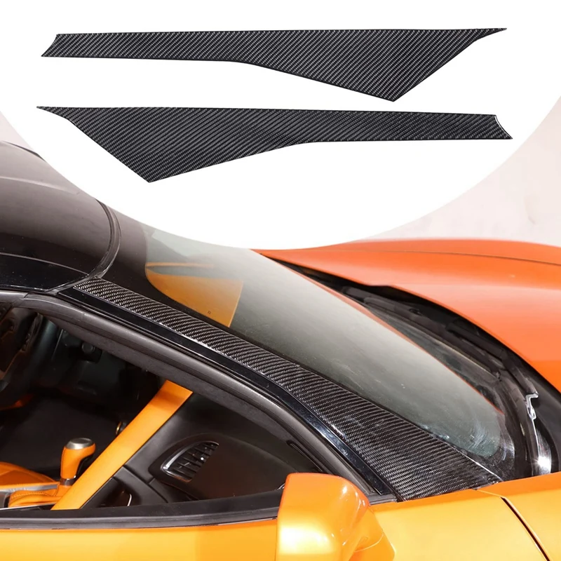 

Для Corvette C7 2014-2019 мягкое углеродное волокно, переднее лобовое стекло автомобиля, накладка на переднюю стойку, замена накладки на боковую панель