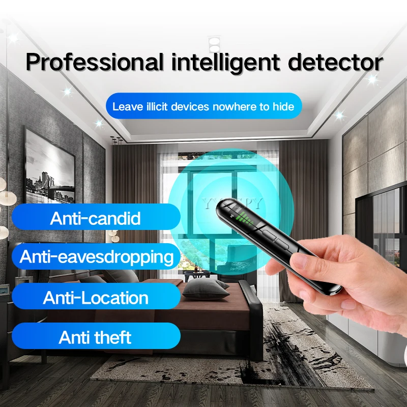 Anti Spy Hidden Camera Detector Pen Anti Candid Cam Theft Memory Function Wireless Infrared Detection Scanner GPS Tracker Finder