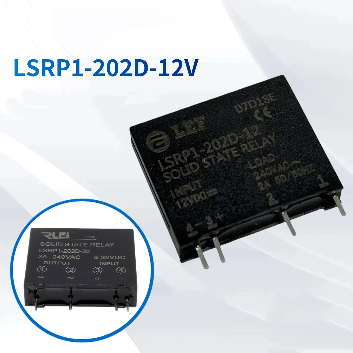 3PCS LSRP1-202D Mini Solid State Relay SSR 2A 240VAC DC Input 5V 12V 24V PCB Pin Industrial Relay