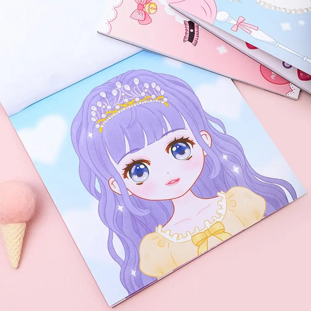 Personalized Princess Dress Up Sticker Make Your Own Princess Sticker DIY Decorative Sticker Little Girl Makeup Outfit Stickers