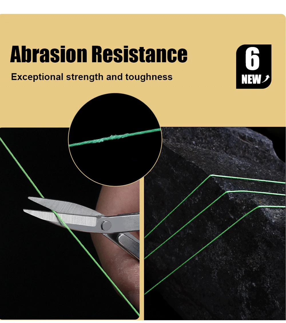 FTK 4-Strang Geflochtene Angelschnur 300mm 500m PE Multifilament Mehrfarbige Schnur Superstark Fischschnur Salzwasser-Angelschnur – Detail 8
