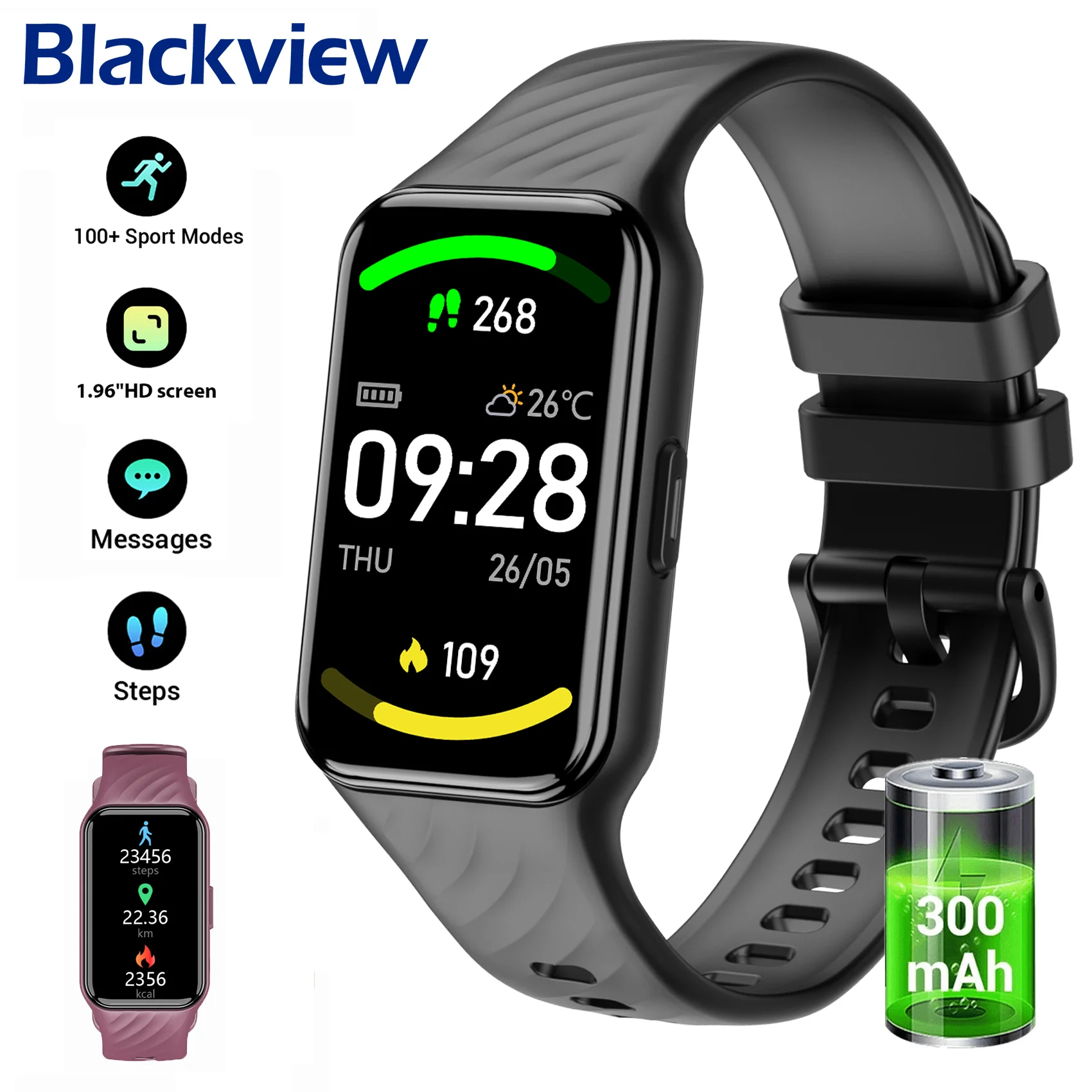 

Умные часы Blackview R10, 100+ спортивных режимов, 1,47-дюймовый TFT-дисплей, мониторинг сердечного ритма, Bluetooth, умные часы для мужчин и женщин