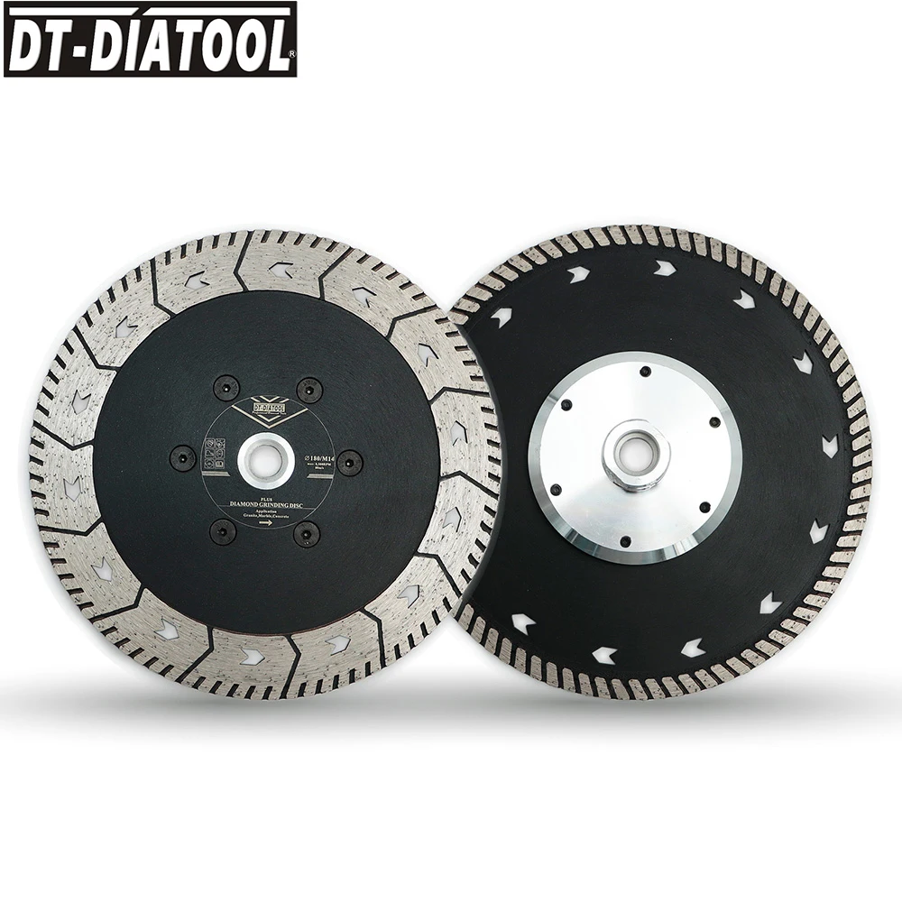 DT-DIATOOL 1 Stück 180/230 mm Diamant-Trennscheibe Sinter doppelseitiges Sägeblatt für Granit, Marmor, Beton, Ziegel, Schleifscheibe