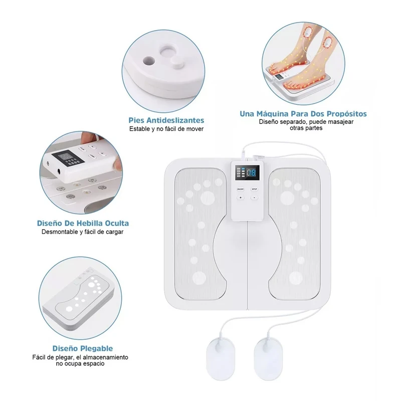 Electric EMS & TENS Foot Massager Circulation Foot Stimulator Improves Circulation Feet Legs Circulation Machine Sole Massager