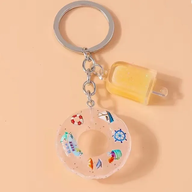 keychain swimming Ring Pendant Keyring Lovely Bag Pendant Backpack Hanging Decoration Couple Gifts