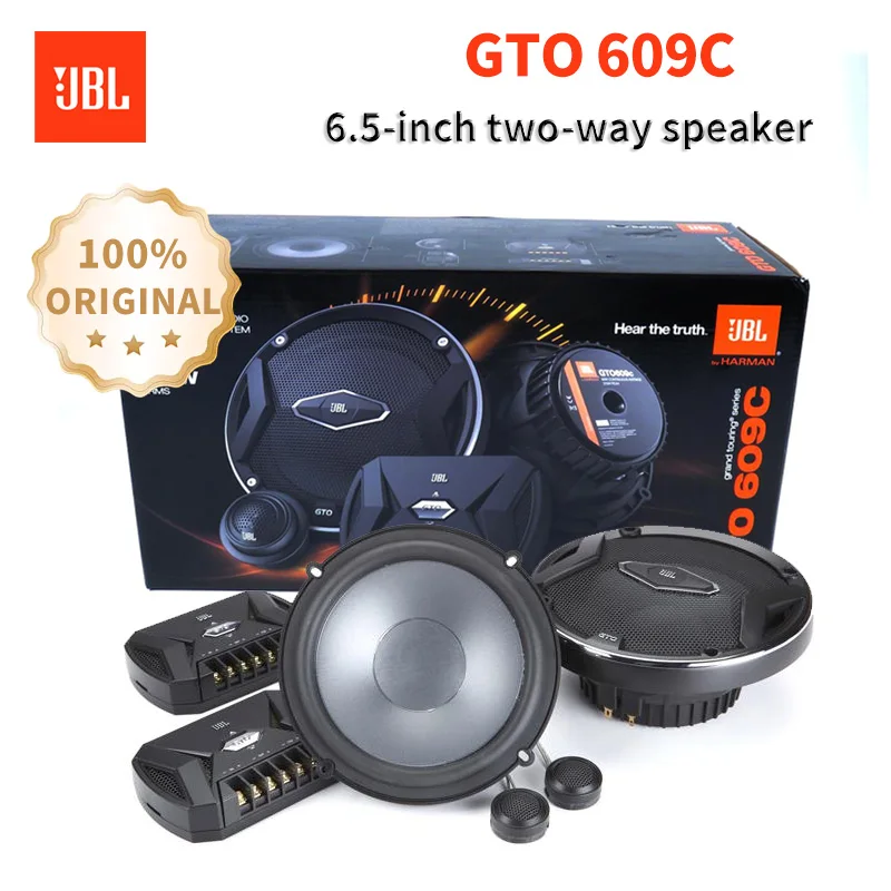 Jbl áudio do carro 6.5 polegadas conjunto bidirecional agudos midrange baixo estéreo surround som subwoofer harman gto609c270w alto-falante da porta