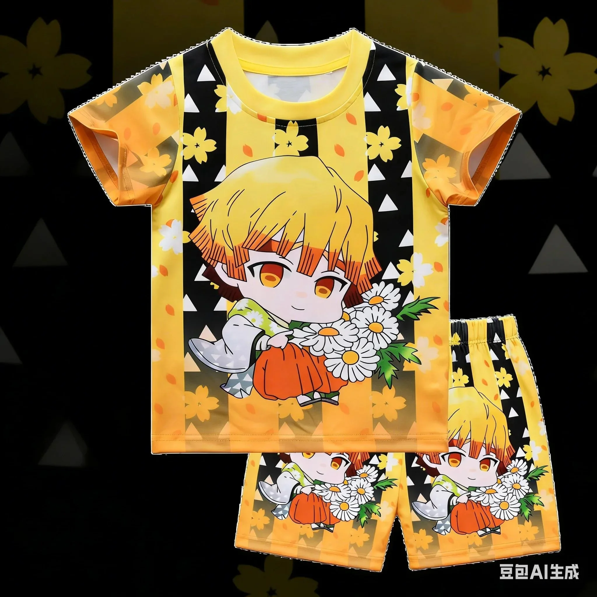 Adults and Children Transform Into Demon Killer Armies! 3D Printed T-shirt and Shorts Two-piece Family Outfit Pajamas Y2K