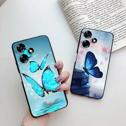 For Infinix Hot 30 Case X6831 Soft Silicone Butterfly Black Phone Cases for Infinix Hot 30 Hot30 Back Cover TPU Shell Skin Funda