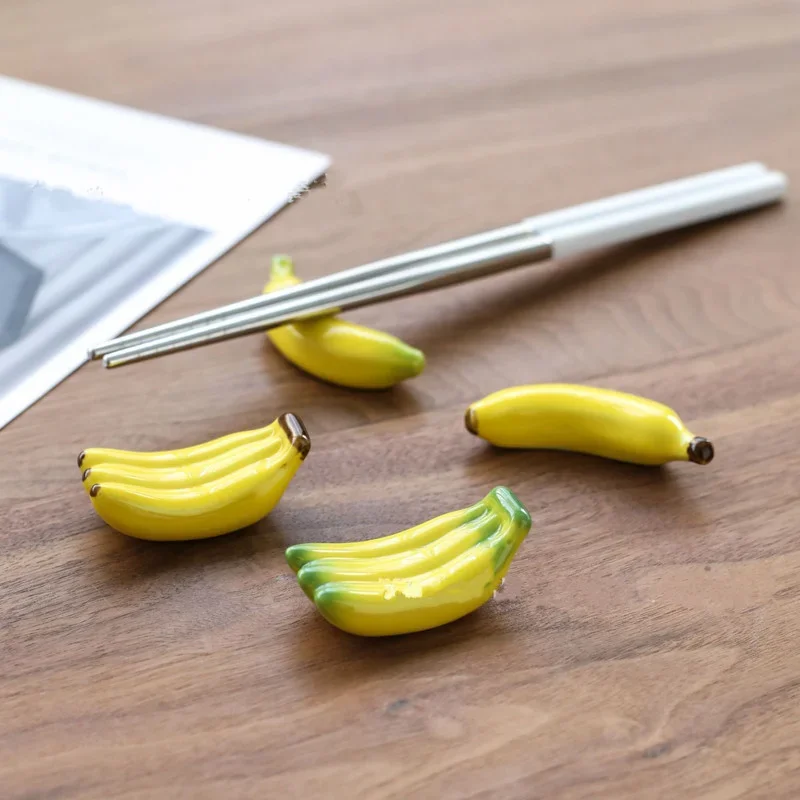 Chopstick Holder Creative Home Ceramic Banana Chopstick Holder Fork Holder Household Decoration