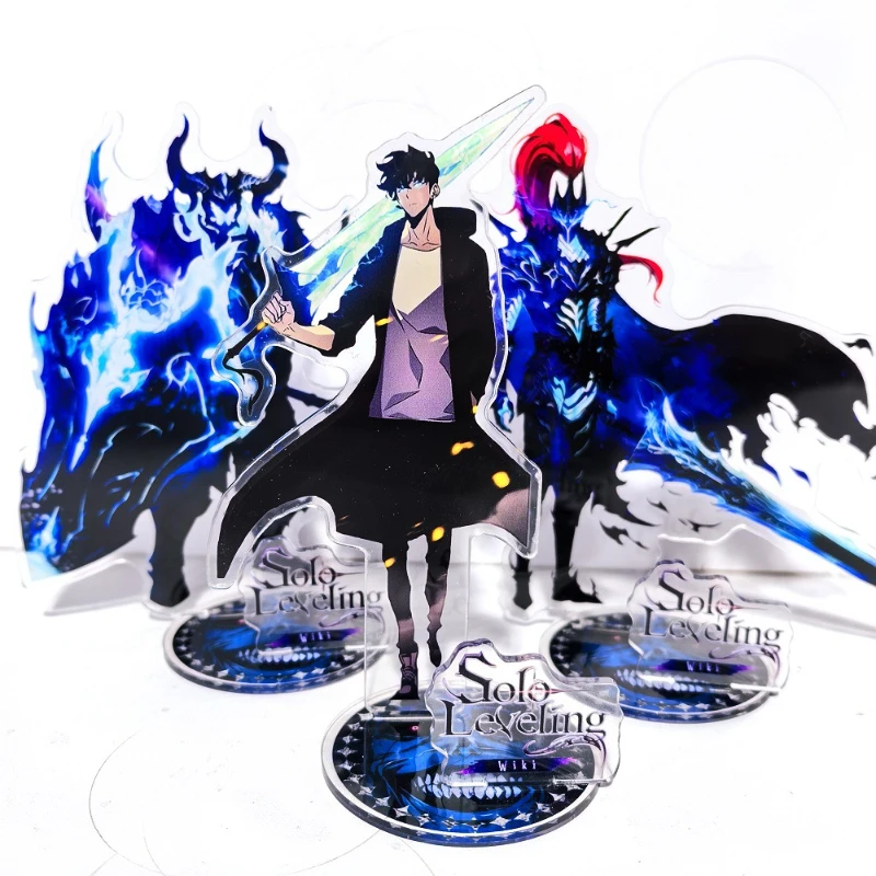 

Anime Solo Leveling Sung Jin-Woo Cosplay Standing Plate Acrylic Figure Stand Accessories Ornament Gift Prop
