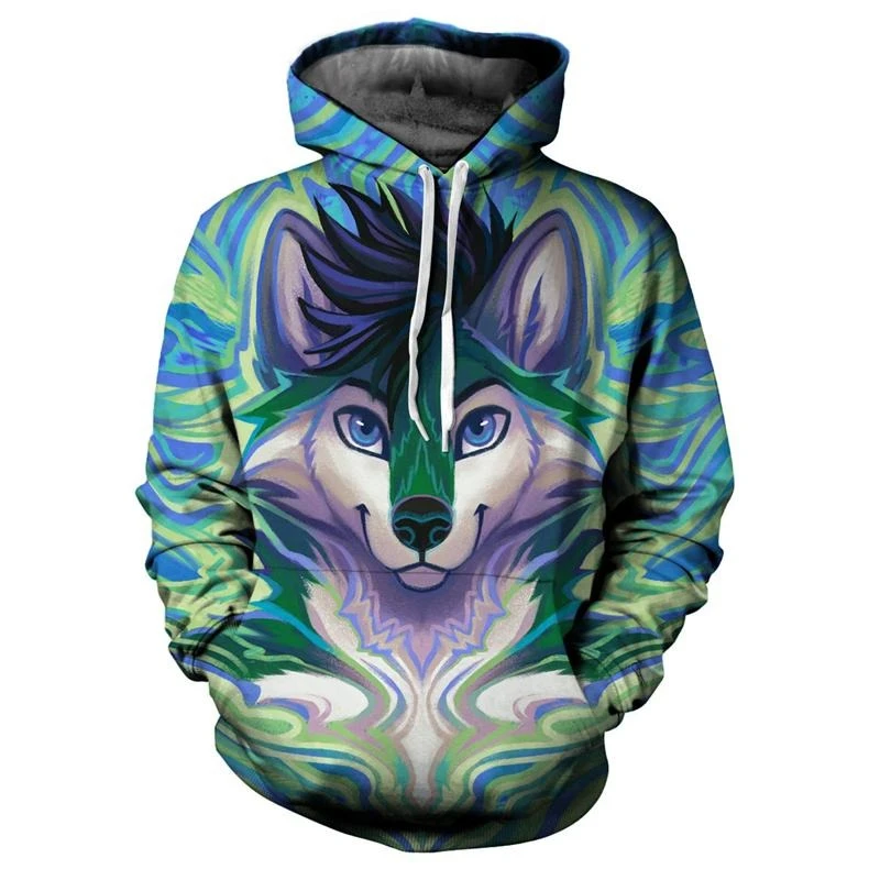 Cool Cat Hip Hop Hoodie For Men's Clothing Harajuku Street Trend Hooded Coat Y2k Drawstring Pocket 2025 Spring Men Sweatshirt
