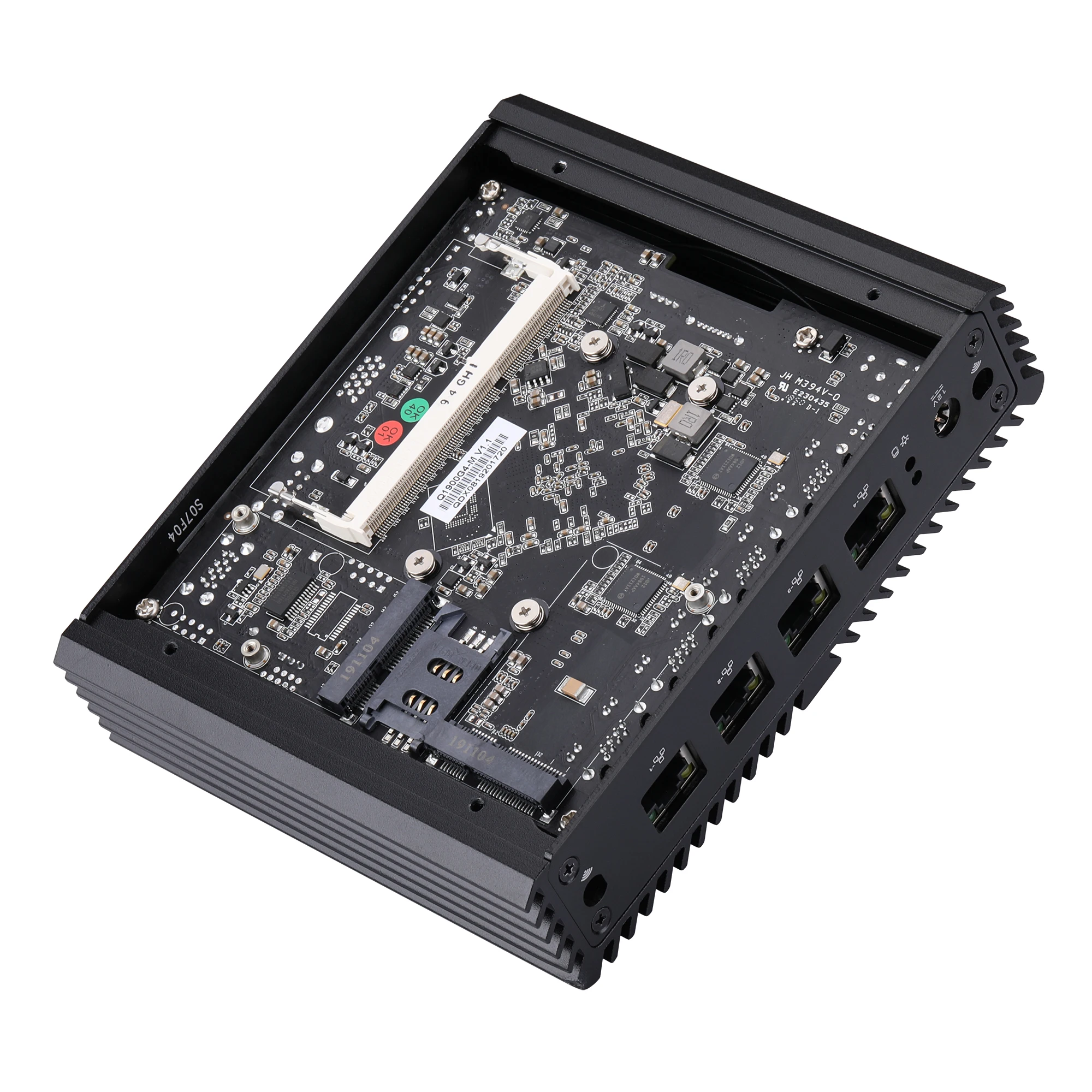 QOTOM 4 LAN Firewall Router Q190G4N Q195G4N S07 Quad Core J1900 N3540 VGA 4*USB Fanless X86 Mini PC WIN10/Linux