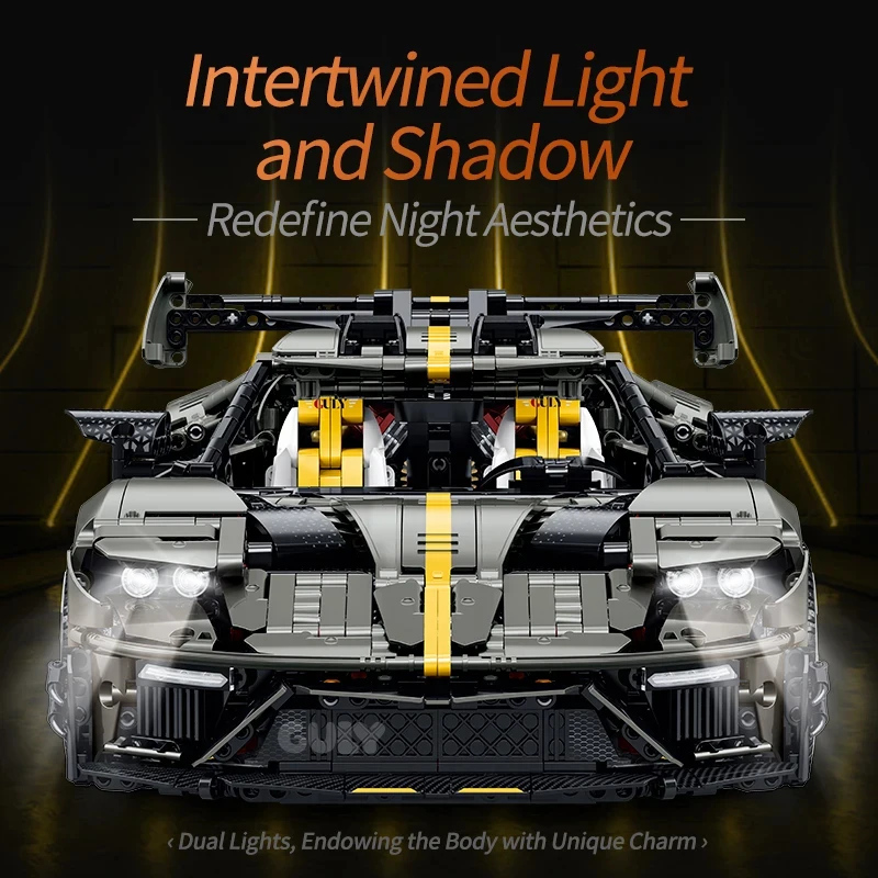 

1:8 Technical GT Mansory Supercar Building Blocks 10651 RC City Speed Sport Racing Car Model Brick DIY Toys Christmas Adult Gift