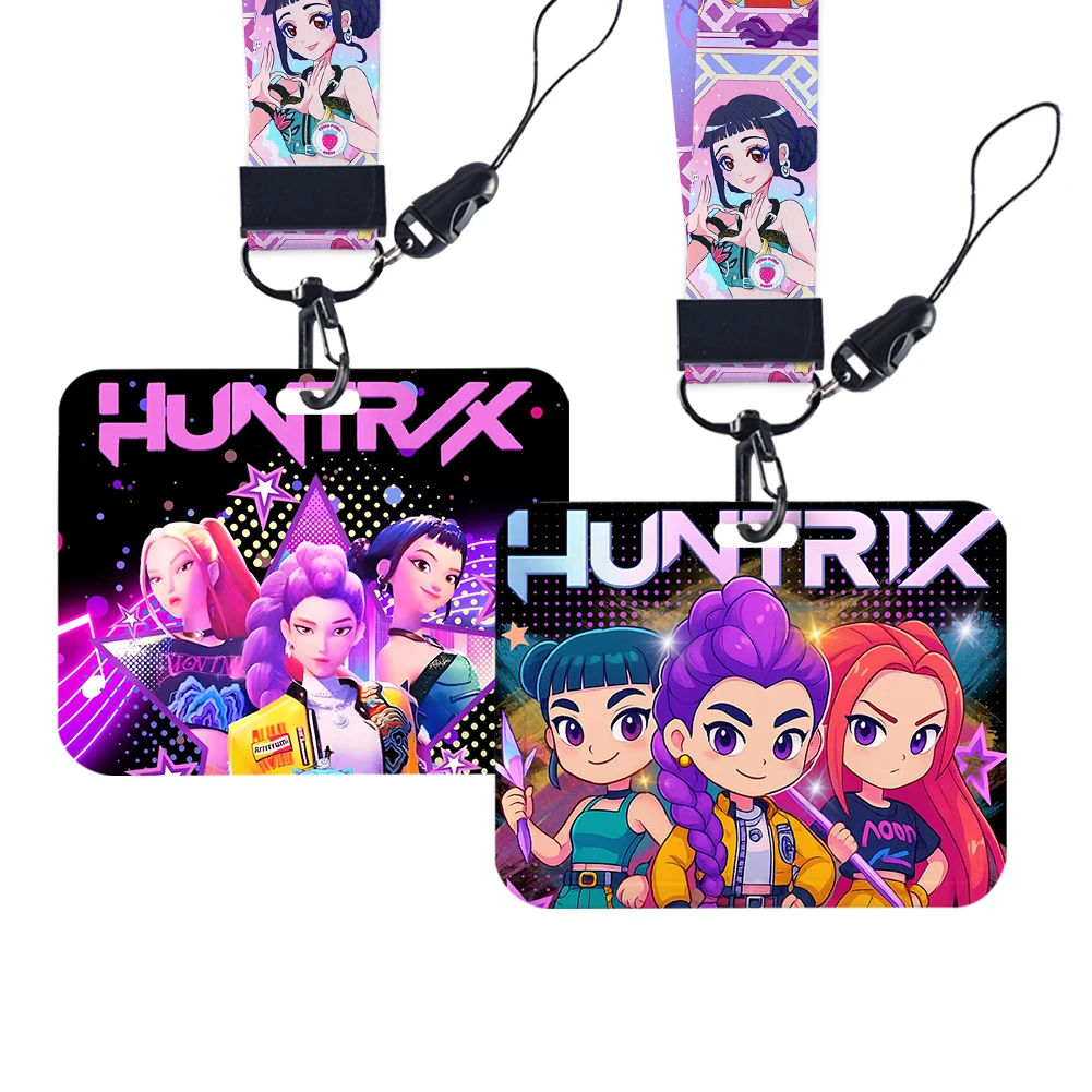 K Pop vendita calda Hunte R supporto orizzontale ragazze cordini per bambini tracolla carta distintivo bus catena accessori