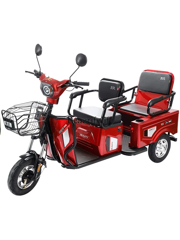 Electric Tricycle Passenger and Cargo Dual-Use Elderly Scooter Electric Trycycle Household Small with Shed