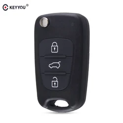 KEYYOU For HYUNDAI I30 IX35 For Kia K2 K5 Sportage Picanto rio Cerato Ceed Soul Flip Folding Remote key Shell 3 Buttons
