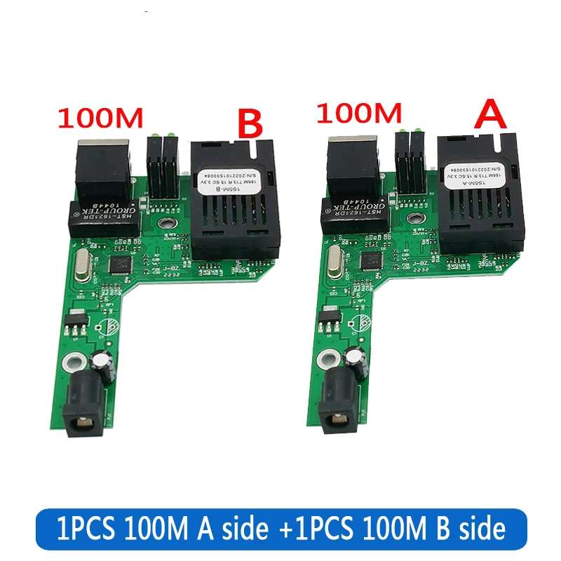 PCBA Fast Ethernet Fiber Media transceiver Converter Switch half board SC 10/100M fiber switch Htb3100