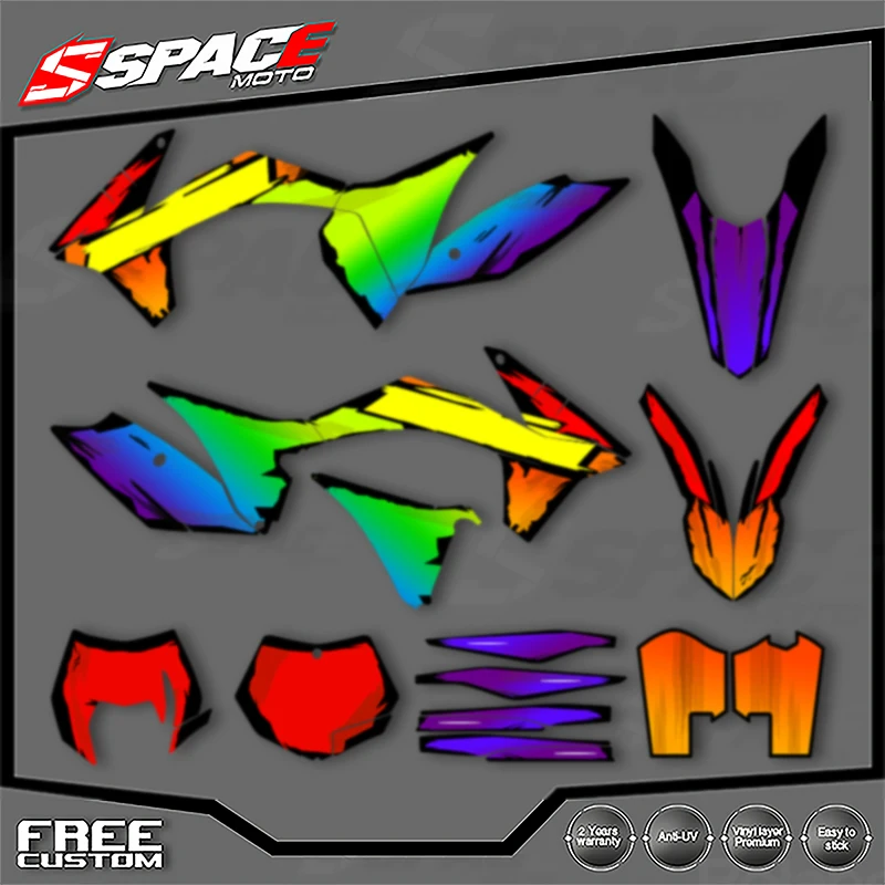 

SPACE Custom Motorcycle Graphics Background Decal for KTM 2012 2013 EXC 2011 2012 SX SXF 125 250 300 450 Decals Stickers Kits 10