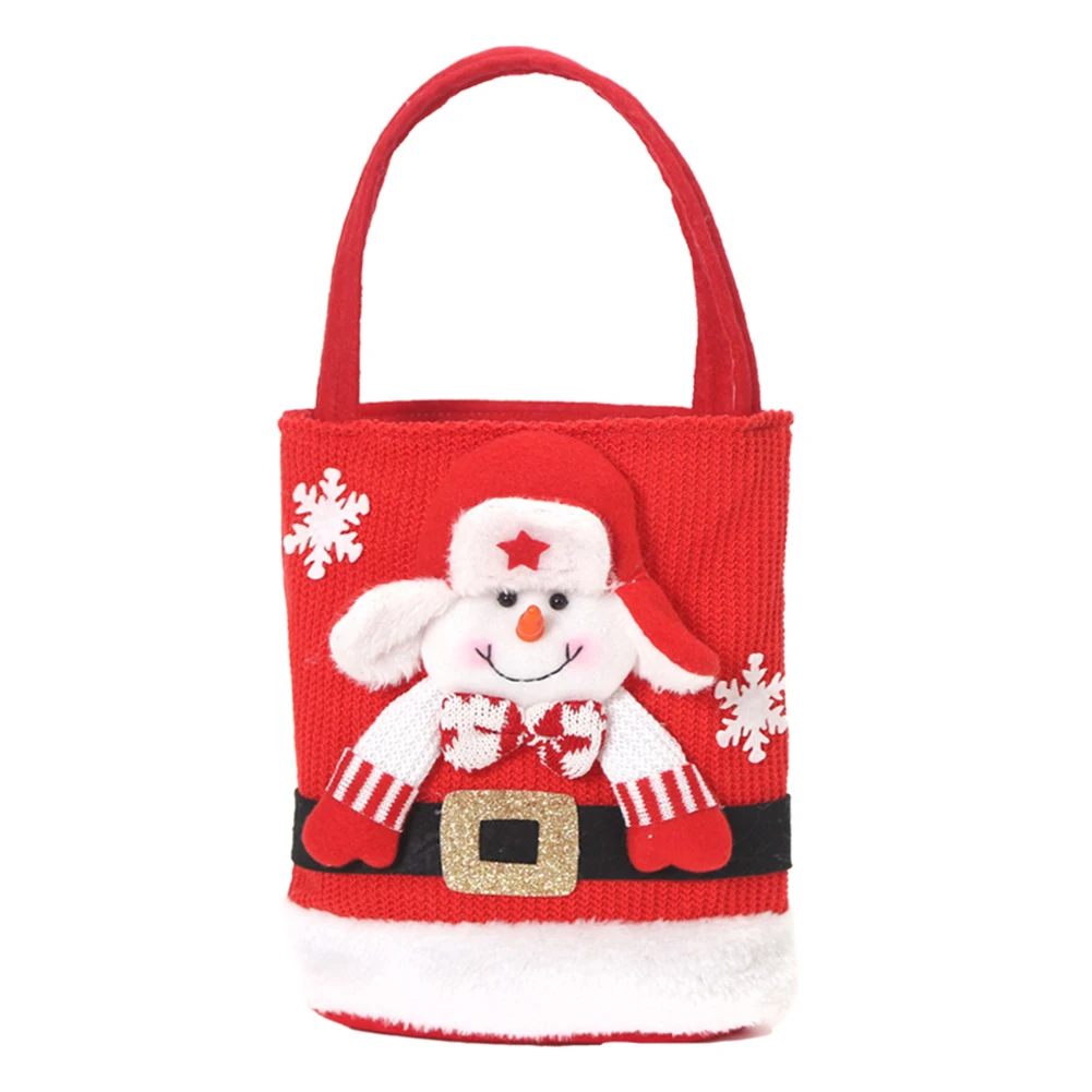 Christmas Themed HandHeld Bag for Kids Perfect Storage Solution for Treats Featuring Fun Designs of Santa Claus and Friends