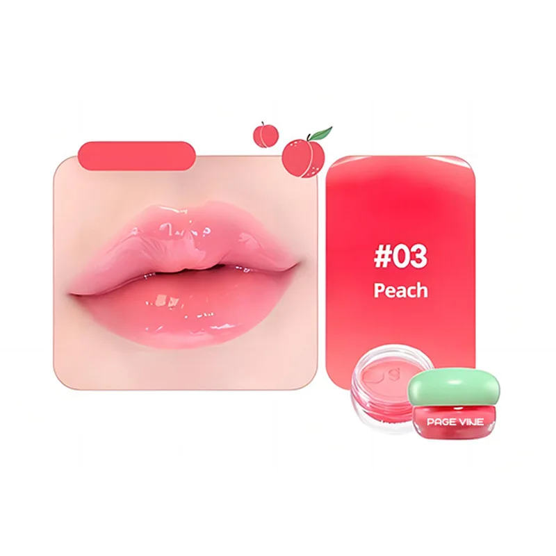 หน้า VINE Jam ลิปสติก Mirror Smooth Moisturizing Hydrating Lip Gloss Whitening Lip Lines Pocket Lip Jam Lip Balm Lips แต่งหน้า