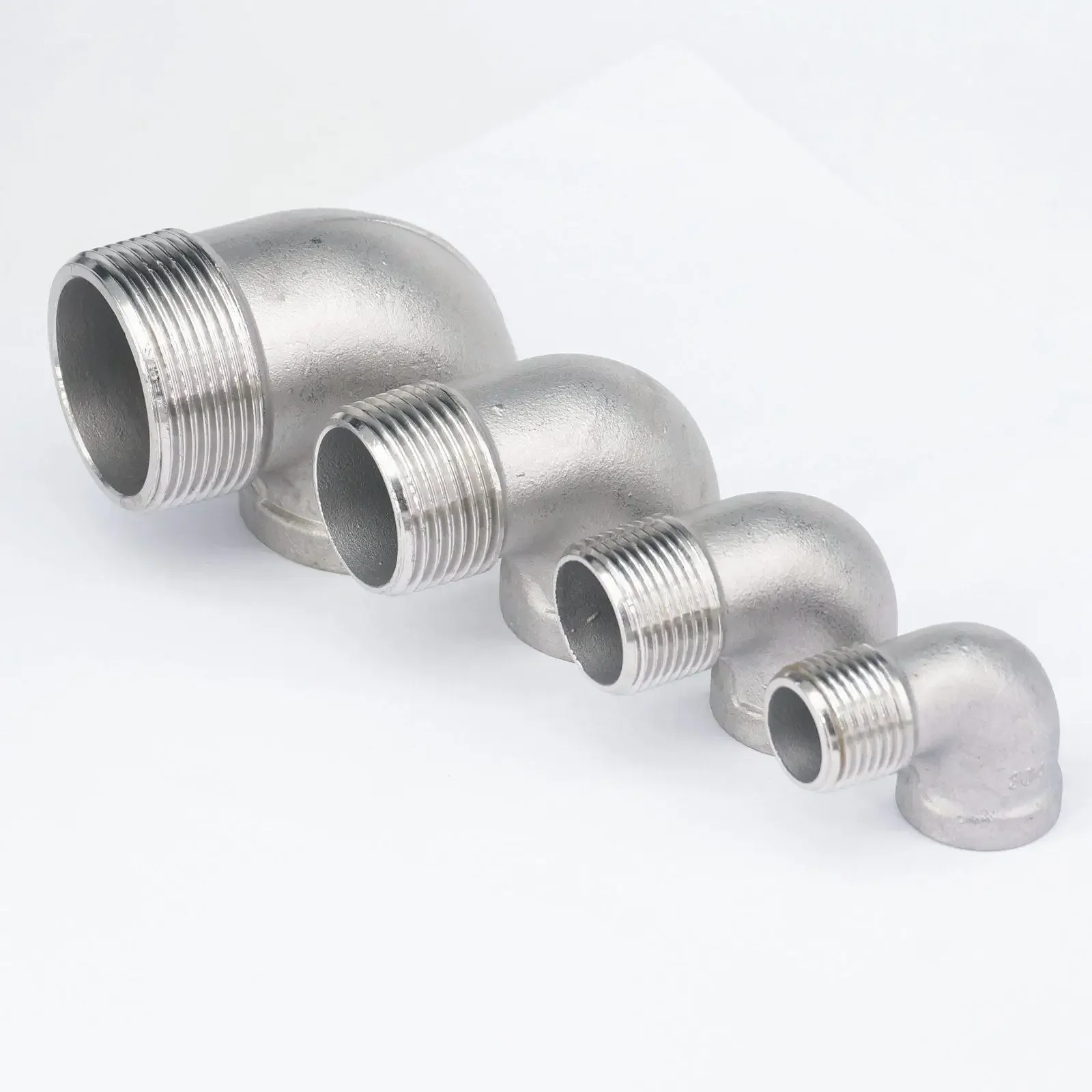 1/8" 1/4" 3/8" 1/2" 3/4" 1" 2" BSP Female to Male 304 Stainless Steel 90 Degree Elbow Connector Pipe Fitting