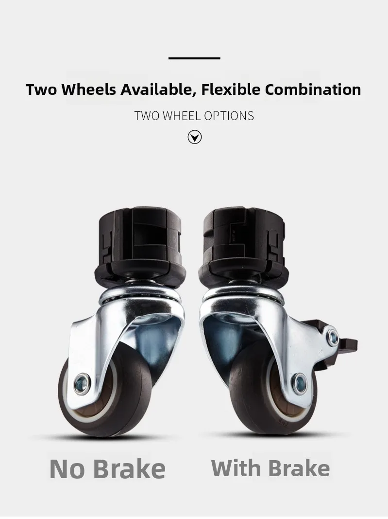 

Portable op Cart Wheels Multifunctional TPR Wear-resistant Wheels Metal Frame Non-slip Universal with Brake Home Storag...