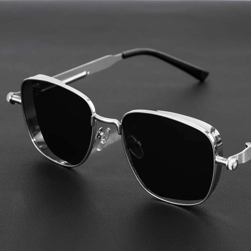 

2026 New Trendy Polarized Sunglasses for Men's Fashion Driving, High Quality Metal Punk Style UV Protection