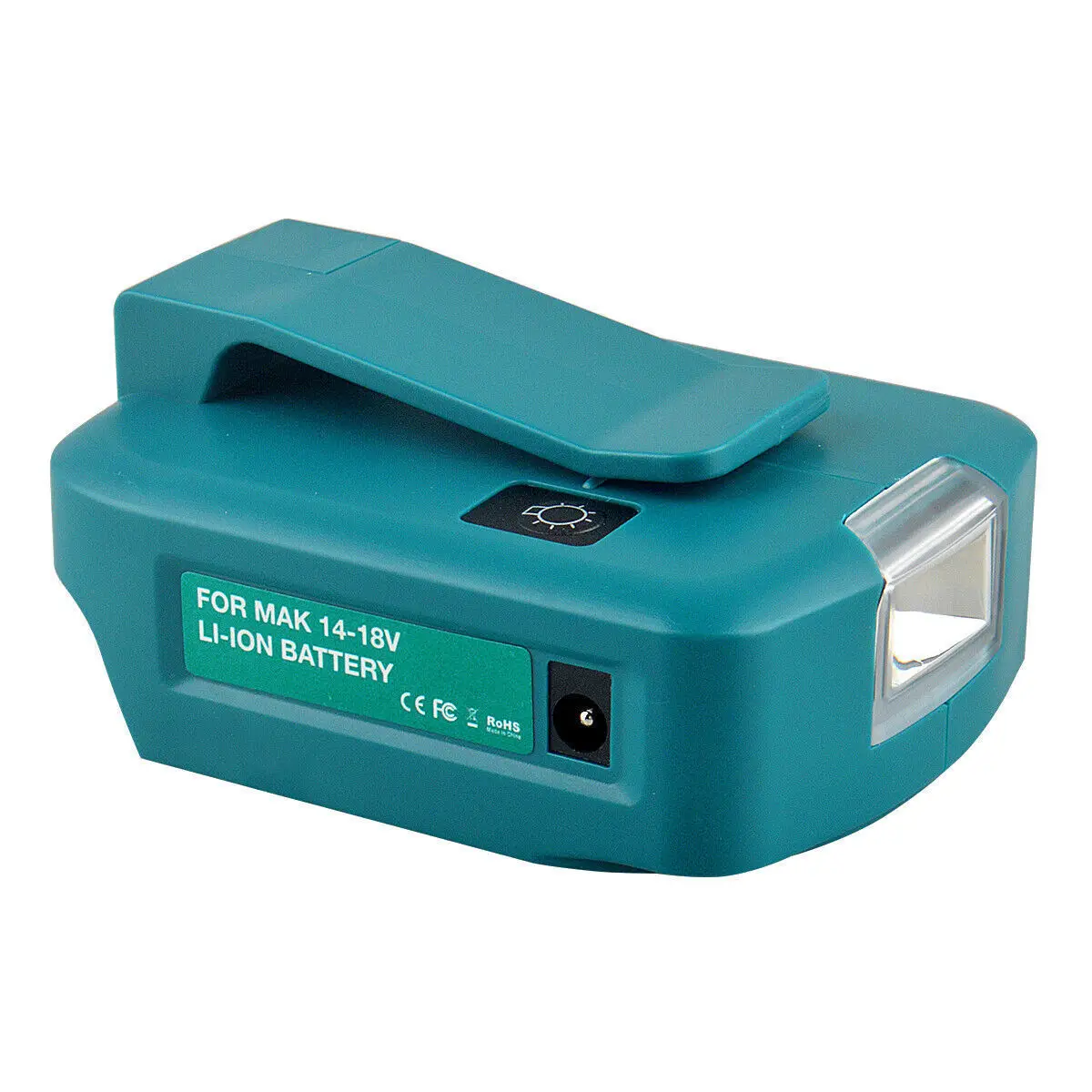 Adapter światła LED lampa robocza telefon komórkowy z USB ładowarka DC 12V wyjście do Makita 14.4V 18V akumulator litowo-jonowy BL1430 BL1830