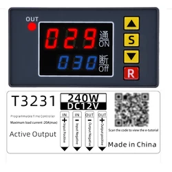 0-999s/min/hour T2310 Digital Time Controller Countdown Timer Switch DC 12V 24V A220VC 110V Delay Timer Relay Power Supply