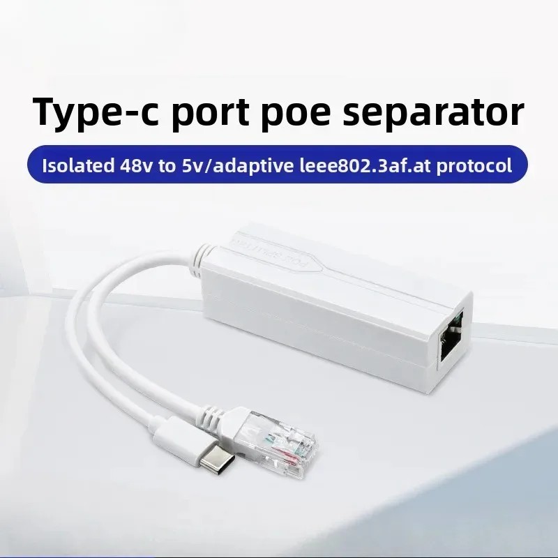 

Стандартный POE-сплиттер 48В на 5В 2.4А Micro USB Type-C 10/100 Мбит/с, инжектор питания POE для камер