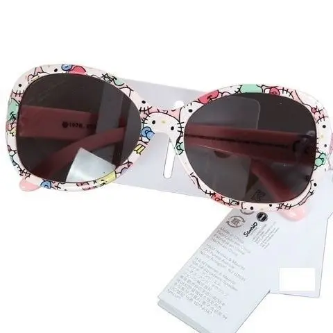 TAKARA TOMY Summer New Hello Kitty Children Outdoor UV Protection Cute Cartoon Sunglasses Girls Sweet and Light Seaside Glasses