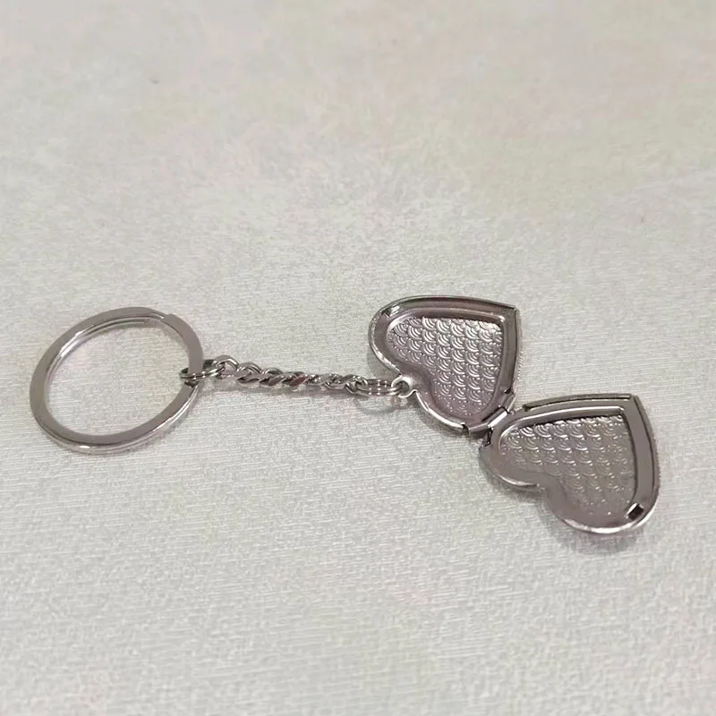 100% الفولاذ المقاوم للصدأ مفتاح سلسلة واي فاي مقياس القلب المنجد قلادة النساء الرجال DIY بها بنفسك حقيبة سلاسل للعائلات وأفضل الأصدقاء مجوهرات #6