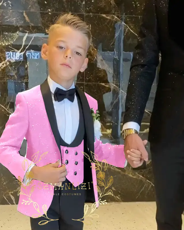 

KIDS & BOYS Suit 3 Piece Slim Fit Wedding Wear Groom Wear Tuxedo Bespoke Child Blazer Jacket Set Boys Clothes 4yrs To 12yrs