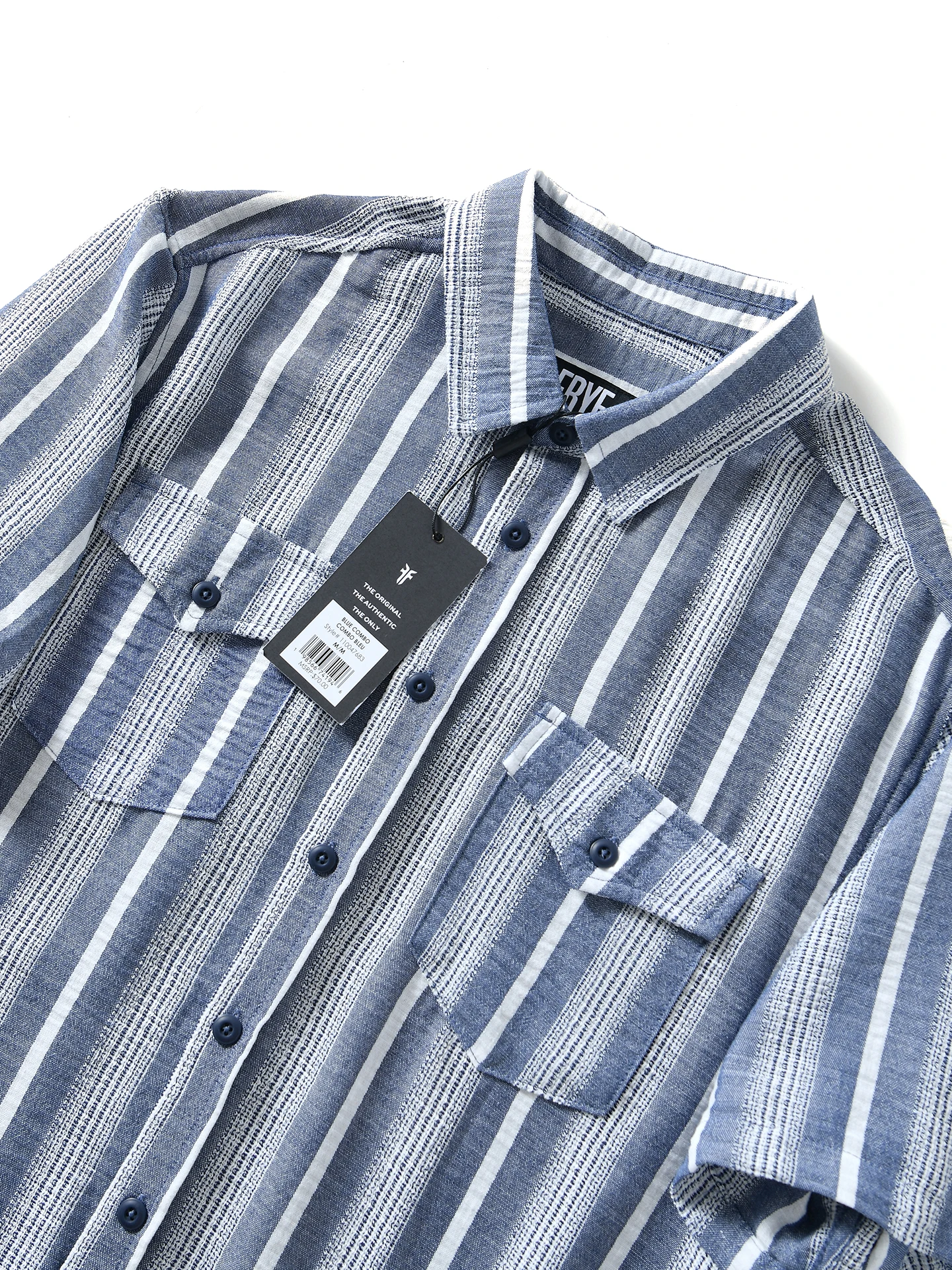 American Style Lightweight Knitted Men's Short Sleeve Shirt Vertical Stripes Summer Vintage Casual Breathable Polyester Fiber