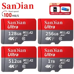 오리지널 마이크로 TF SD 카드, 128GB 플래시 클래스 10 SD 카드, 256GB 메모리 카드, 512GB 메모리 카드, 휴대폰, 카메라, 태블릿, 드론용